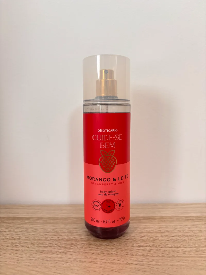 Body Splash Cuide-se Bem Morango e Leite