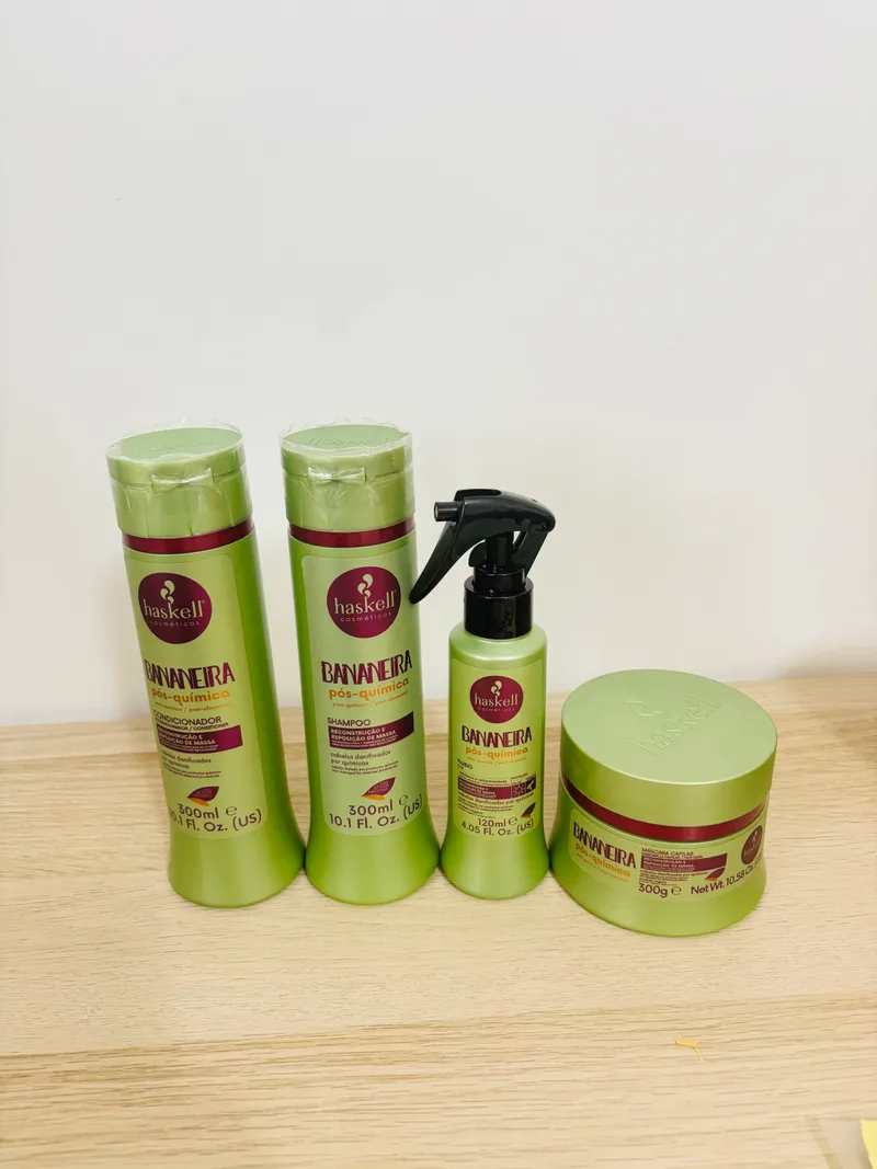 Kit Bananeira Pós-Química – Tratamento Completo de Reconstrução (4 Itens)