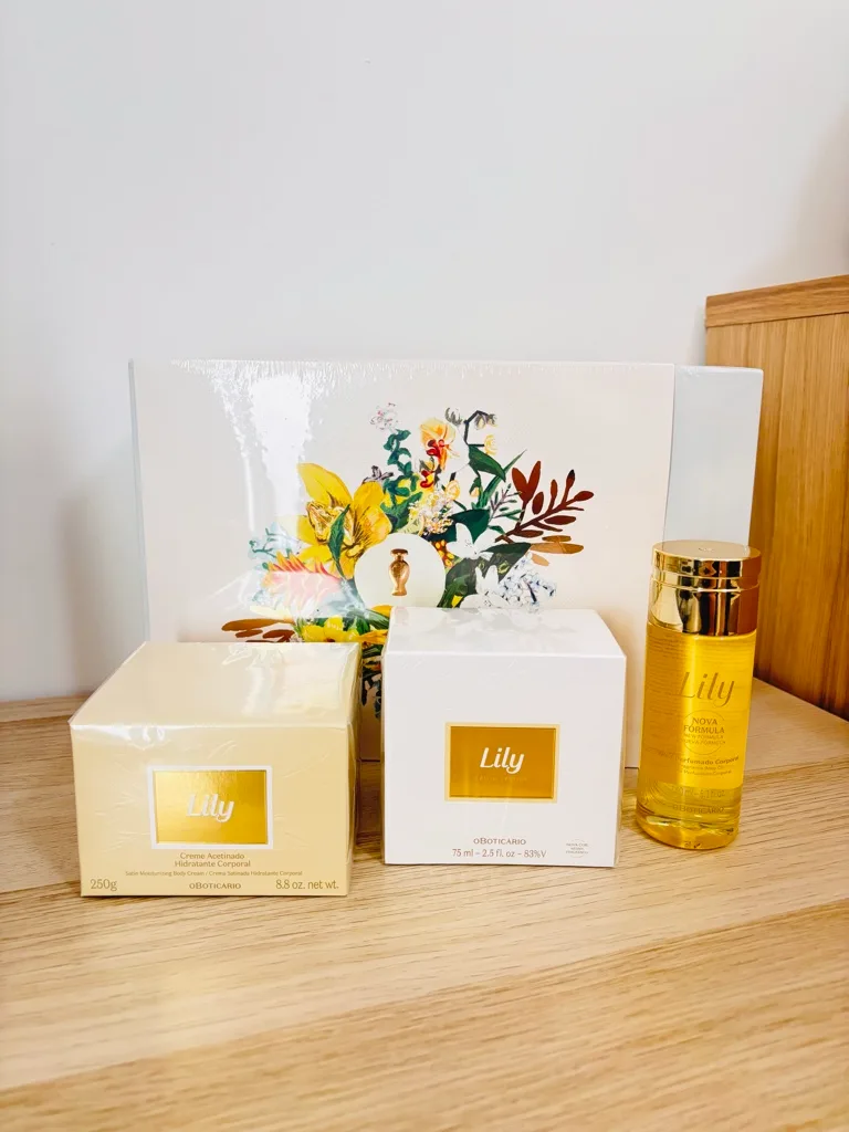 Kit Lilly, perfume+óleo perfumado+creme hidratante